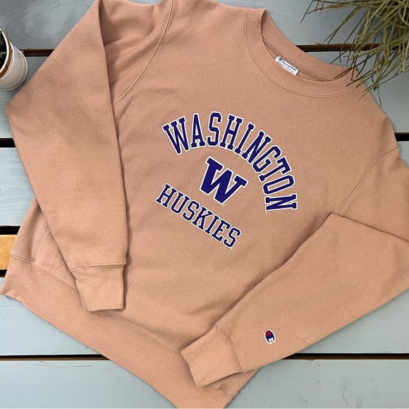 Champion Exclusive University of Washington Huskies Crew Neck Sweatshirt Men's S - Picture 2 of 8